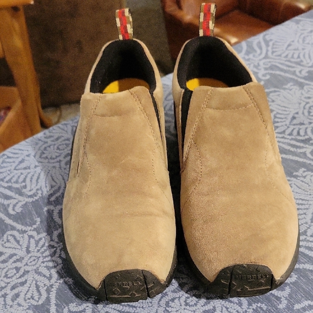 Merrell Tan Loafers Slip-On Shoes with Elastic Panels Size 9.5